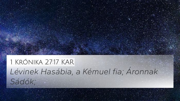 1 Krónika 27:17 KAR Bible Verse Image