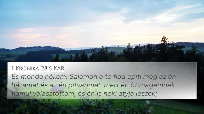 1 Krónika 28:6 KAR Bible Verse Image