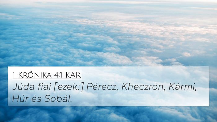 1 Krónika 4:1 KAR Bible Verse Image