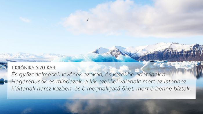 1 Krónika 5:20 KAR Bible Verse Image