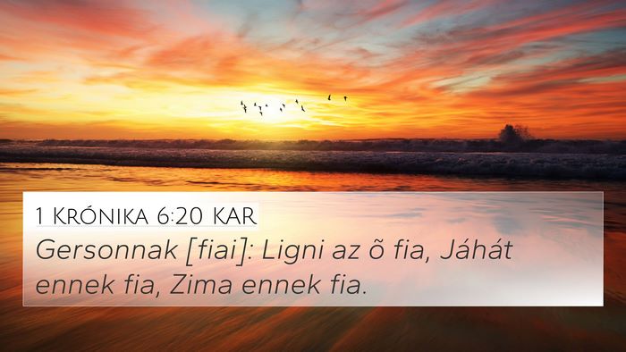 1 Krónika 6:20 KAR Bible Verse Image