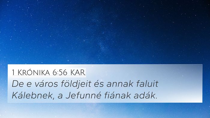 1 Krónika 6:56 KAR Bible Verse Image