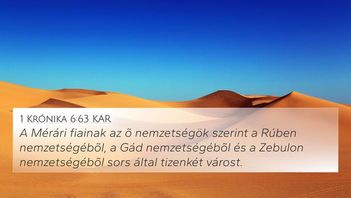 1 Krónika 6:63 KAR Bible Verse Image