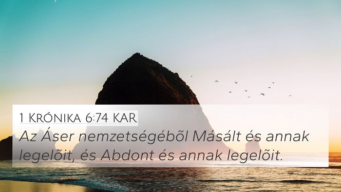 1 Krónika 6:74 KAR Bible Verse Image