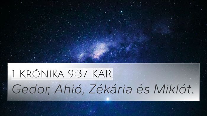1 Krónika 9:37 KAR Bible Verse Image