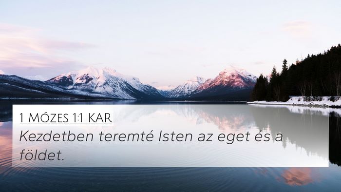 1 Mózes 1:1 KAR Bible Verse Image