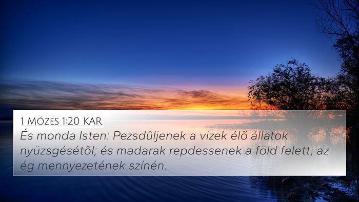 1 Mózes 1:20 KAR 4K Wallpaper - És monda Isten: Pezsdûljenek a vizek élõ - 4K Wallpaper Bible Verse