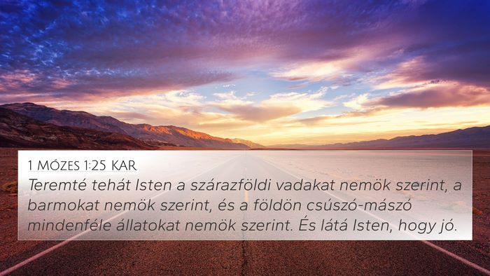 1 Mózes 1:25 KAR Bible Verse Image