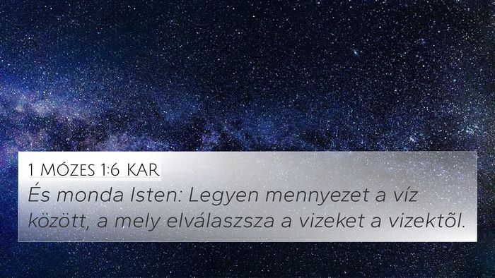 1 Mózes 1:6 KAR Bible Verse Image