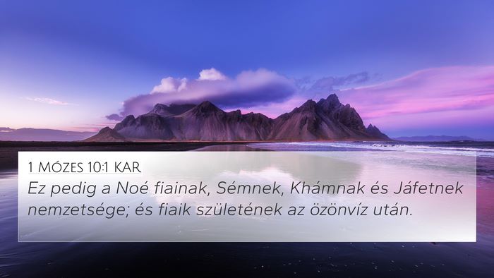 1 Mózes 10:1 KAR Bible Verse Image