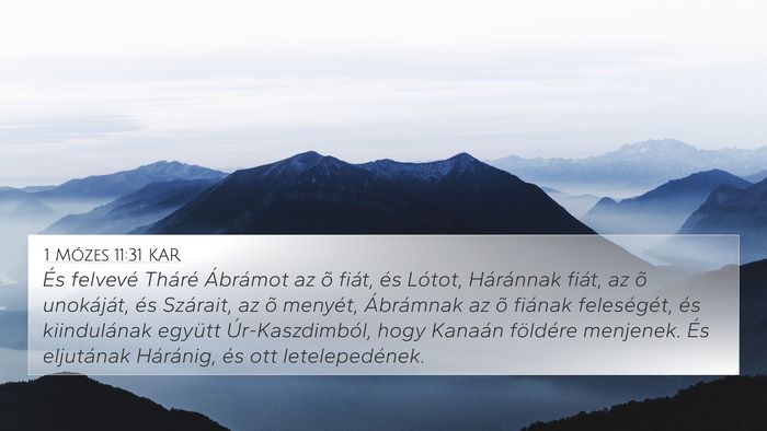 1 Mózes 11:31 KAR Bible Verse Image