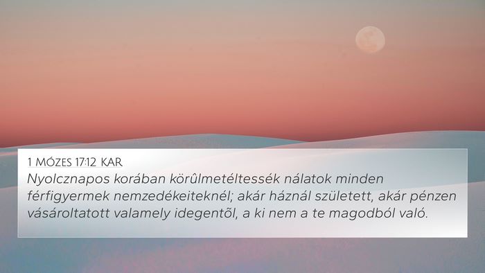 1 Mózes 17:12 KAR Bible Verse Image