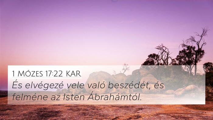 1 Mózes 17:22 KAR Bible Verse Image