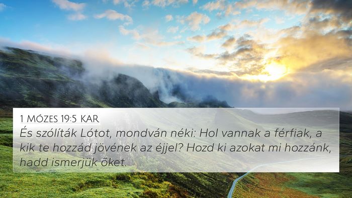 1 Mózes 19:5 KAR Bible Verse Image