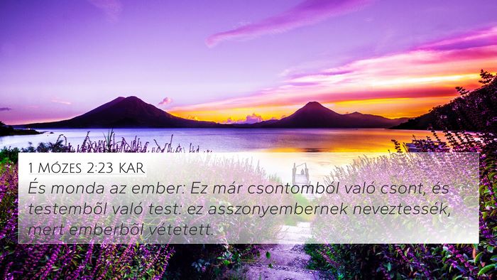 1 Mózes 2:23 KAR Bible Verse Image