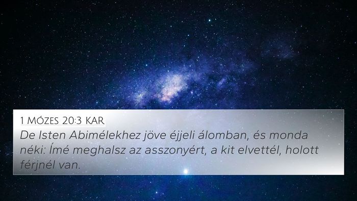 1 Mózes 20:3 KAR Bible Verse Image