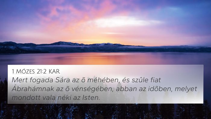 1 Mózes 21:2 KAR Bible Verse Image