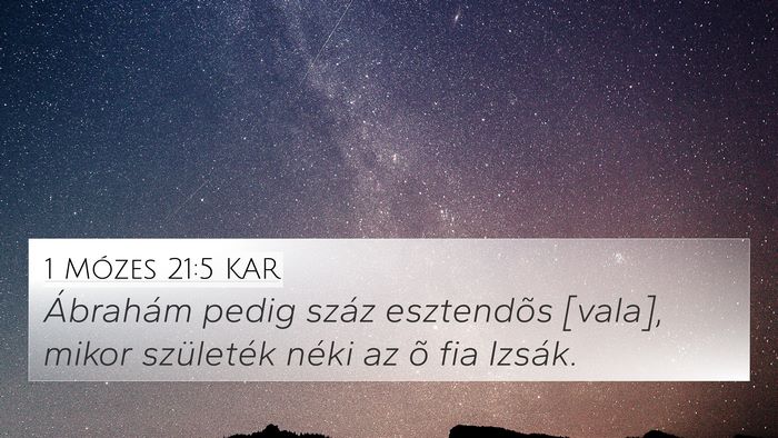 1 Mózes 21:5 KAR Bible Verse Image