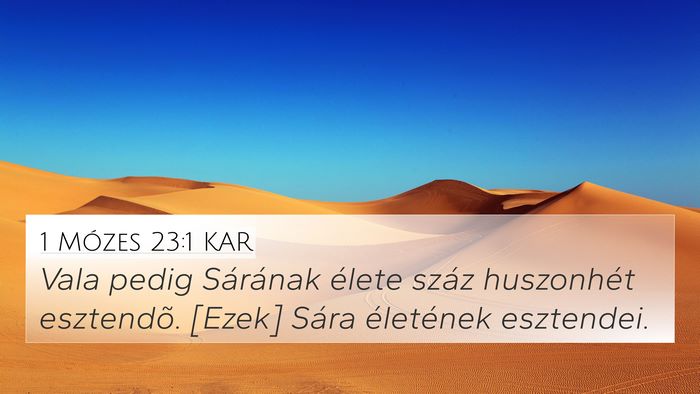 1 Mózes 23:1 KAR Bible Verse Image