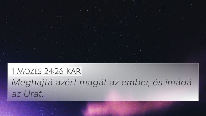 1 Mózes 24:26 KAR Bible Verse Image