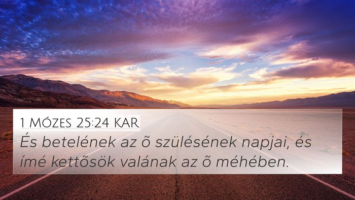 1 Mózes 25:24 KAR Bible Verse Image