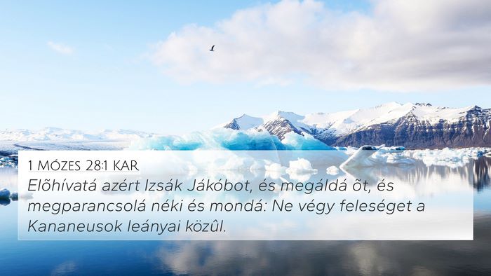 1 Mózes 28:1 KAR Bible Verse Image