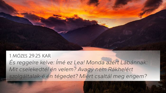 1 Mózes 29:25 KAR Bible Verse Image
