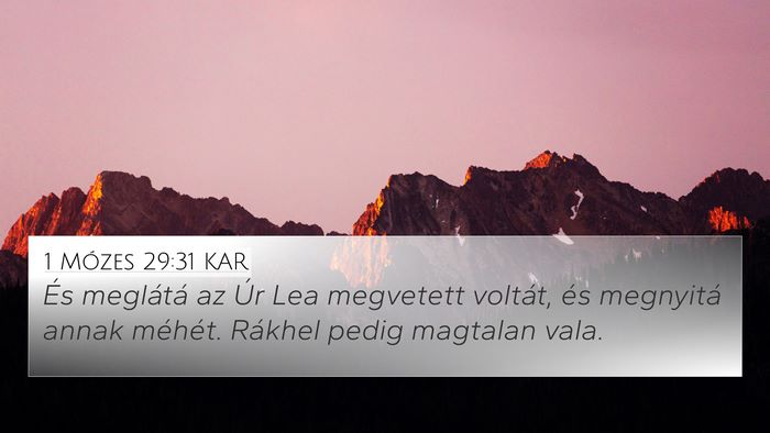 1 Mózes 29:31 KAR Bible Verse Image