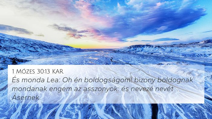 1 Mózes 30:13 KAR Bible Verse Image