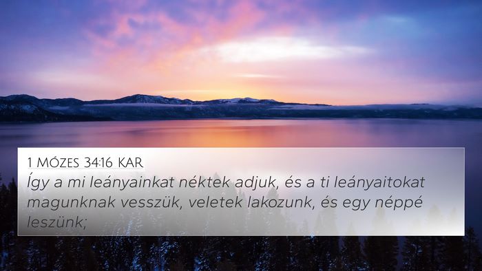 1 Mózes 34:16 KAR Bible Verse Image