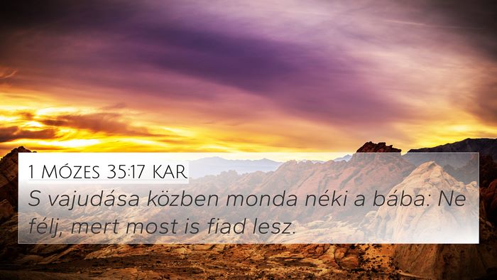 1 Mózes 35:17 KAR Bible Verse Image