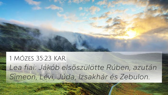 1 Mózes 35:23 KAR Bible Verse Image