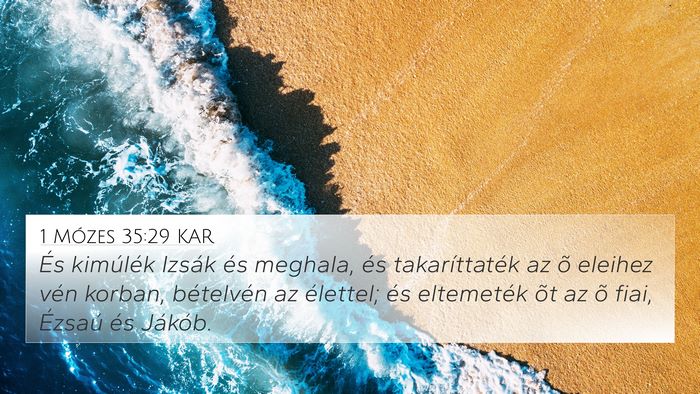 1 Mózes 35:29 KAR Bible Verse Image