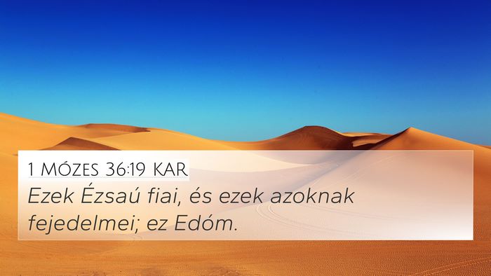 1 Mózes 36:19 KAR Bible Verse Image