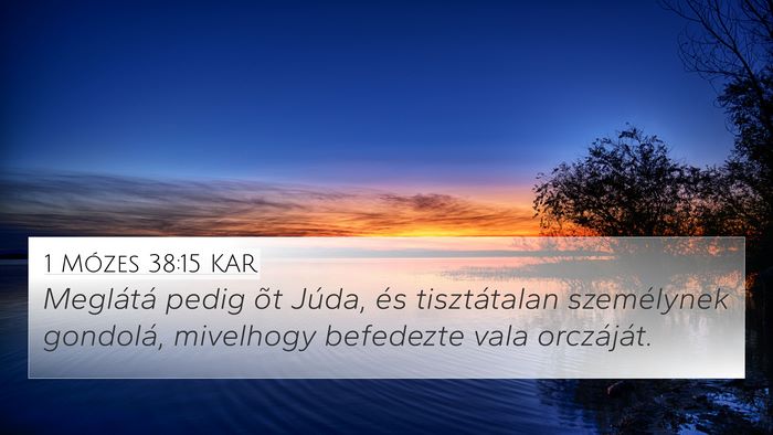 1 Mózes 38:15 KAR Bible Verse Image