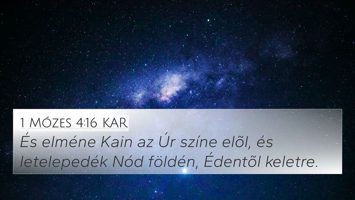 1 Mózes 4:16 KAR Bible Verse Image