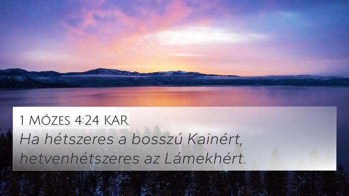 1 Mózes 4:24 KAR Bible Verse Image