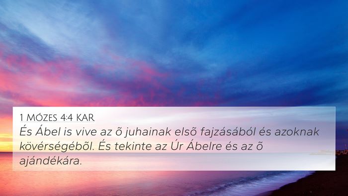 1 Mózes 4:4 KAR Bible Verse Image