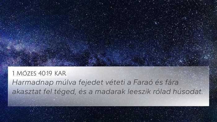 1 Mózes 40:19 KAR Bible Verse Image