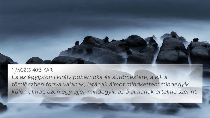 1 Mózes 40:5 KAR Bible Verse Image