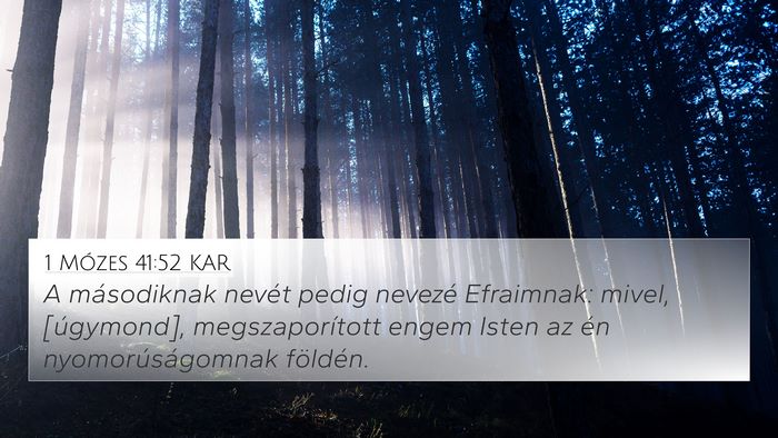 1 Mózes 41:52 KAR Bible Verse Image