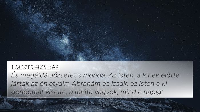 1 Mózes 48:15 KAR Bible Verse Image