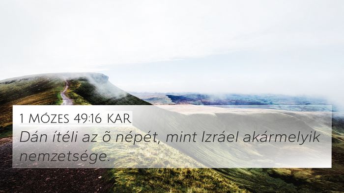 1 Mózes 49:16 KAR Bible Verse Image