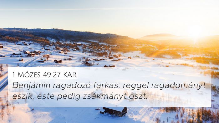 1 Mózes 49:27 KAR Bible Verse Image