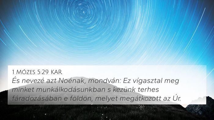 1 Mózes 5:29 KAR Bible Verse Image