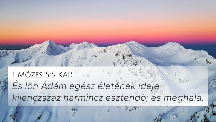 1 Mózes 5:5 KAR Bible Verse Image
