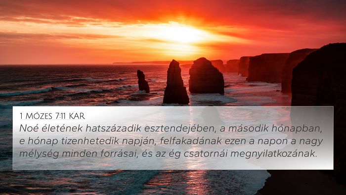 1 Mózes 7:11 KAR Bible Verse Image