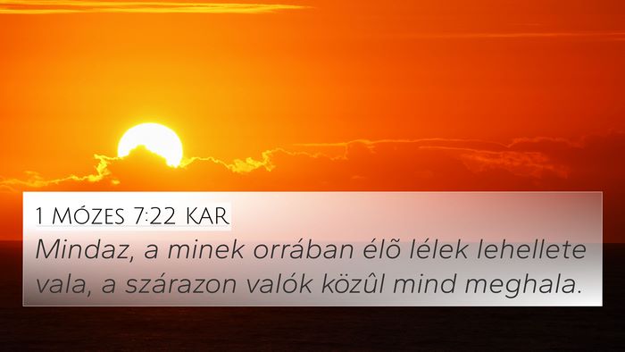 1 Mózes 7:22 KAR 4K Wallpaper - Mindaz, a minek orrában élõ lélek lehellete - 4K Wallpaper Bible Verse