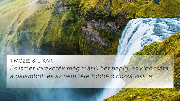 1 Mózes 8:12 KAR Bible Verse Image