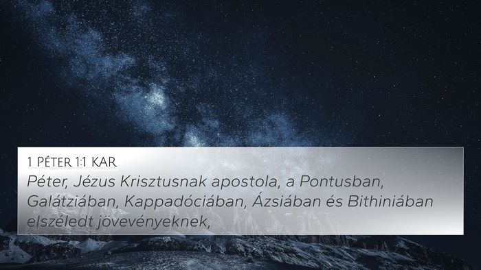 1 Péter 1:1 KAR 4K Wallpaper - Péter, Jézus Krisztusnak apostola, a Pontusban, - 4K Wallpaper Bible Verse